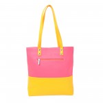 Beau Design Stylish  Yellow Color Imported PU Leather Casual Tote Handbag With For Women's/Ladies/Girls